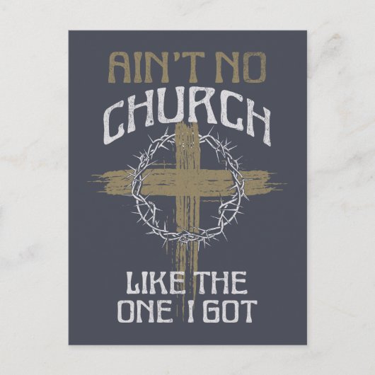 Carte Postale Pas d'église comme celle que j'ai eu design de tex (Devant)