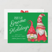 Carte Postale Pas d'endroit comme Gnome pour les vacances (Devant / Derrière)