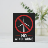 Carte Postale Pas d'éoliennes - Pas de parcs éoliens (Debout devant)