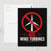 Carte Postale Pas d'éoliennes protestation rurale (Devant / Derrière)