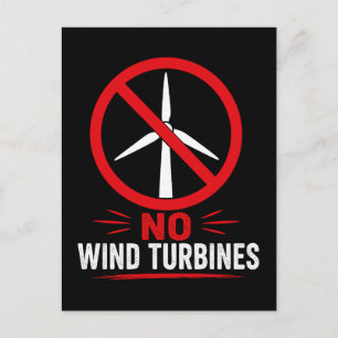 Carte Postale Pas d'éoliennes protestation rurale