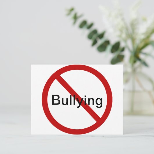 Carte Postale Pas d'intimidation (Debout devant)