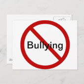 Carte Postale Pas d'intimidation (Devant / Derrière)