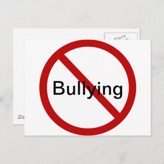 Carte Postale Pas d'intimidation (Devant / Derrière)