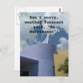 Carte Postale Pas d'ouragans (Devant / Derrière)