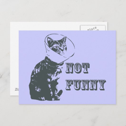 Carte Postale Pas drôle (Devant / Derrière)