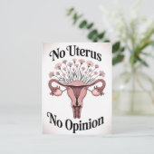 Carte Postale Pas d'Uterus Pas d'avis (Debout devant)