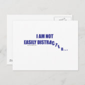 Carte Postale Pas facilement distrait (Devant / Derrière)