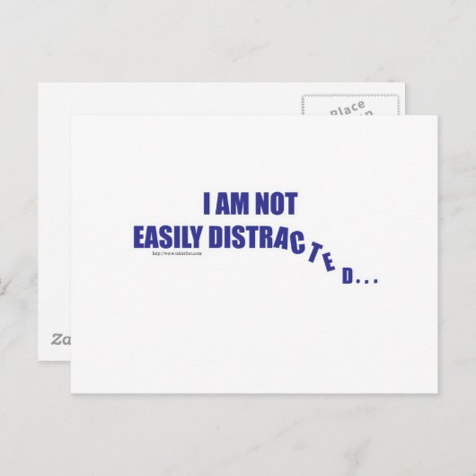 Carte Postale Pas facilement distrait (Devant / Derrière)