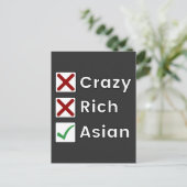 Carte Postale Pas Fou, Pas Riche, Juste Asiatique (Debout devant)