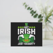 Carte Postale Pas Irlandais Juste Naughty Funny St Patrick's Day (Debout devant)