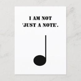 Carte Postale Pas juste une note Musique drôle Humour