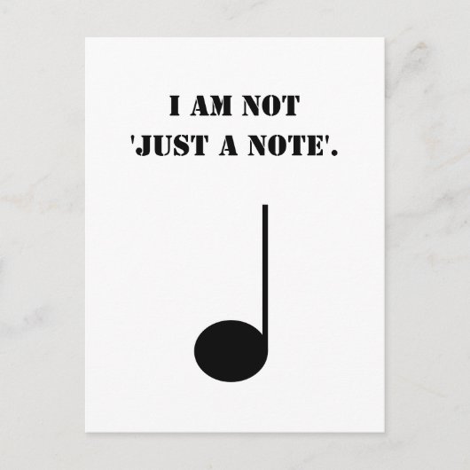 Carte Postale Pas juste une note Musique drôle Humour (Devant)