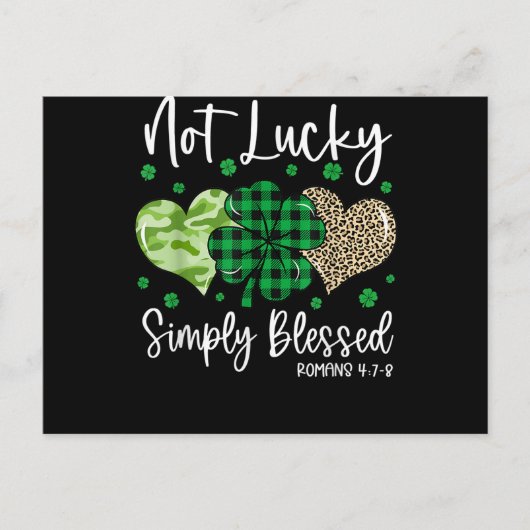 Carte Postale Pas Lucky Tout Simplement Béni (Devant)
