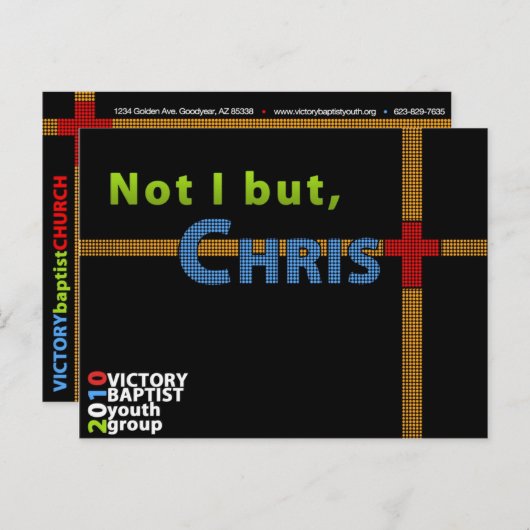 Carte Postale Pas moi, mais Christ front (Devant / Derrière)