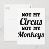 Carte Postale Pas mon cirque (Devant / Derrière)