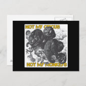 Carte Postale Pas mon cirque, pas mes singes (Devant / Derrière)