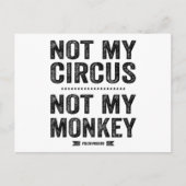 Carte Postale Pas mon cirque, pas mon singe (Devant)