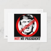 Carte Postale Pas mon président - Anti-Trump (Devant / Derrière)