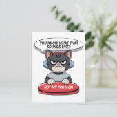 Carte Postale Pas mon problème (Debout devant)