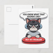Carte Postale Pas mon problème (Devant / Derrière)
