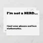 Carte Postale Pas NERD... (Devant / Derrière)