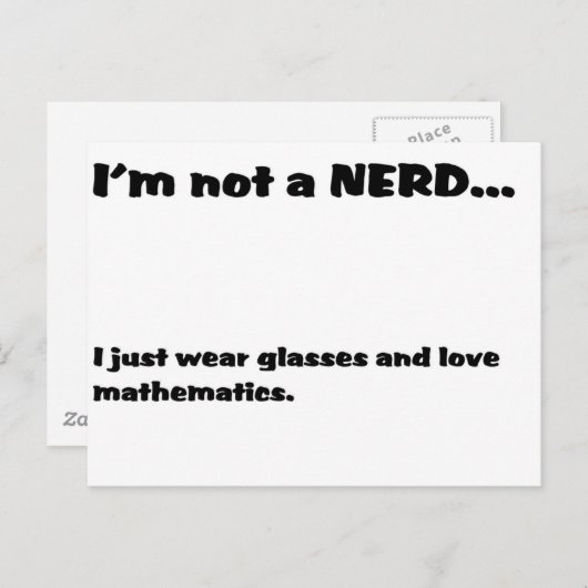 Carte Postale Pas NERD... (Devant / Derrière)