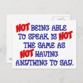 Carte Postale Pas pareil (Devant / Derrière)