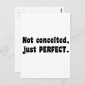 Carte Postale Pas prétentieux, juste parfait (Devant / Derrière)