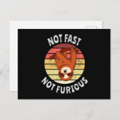 Carte Postale Pas rapide pas furieux paresse (Devant / Derrière)