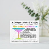 Carte postale pas si blanche Russe Martini Recette (Debout devant)