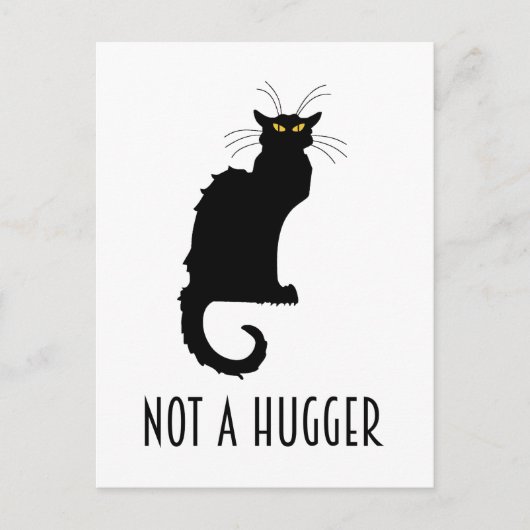 Carte Postale Pas Un Gros Amusant Introverti Antisocial Cat (Devant)