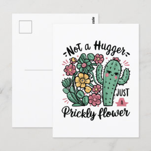 Carte Postale Pas un gros juste une fleur piqueuse mignonne Cact