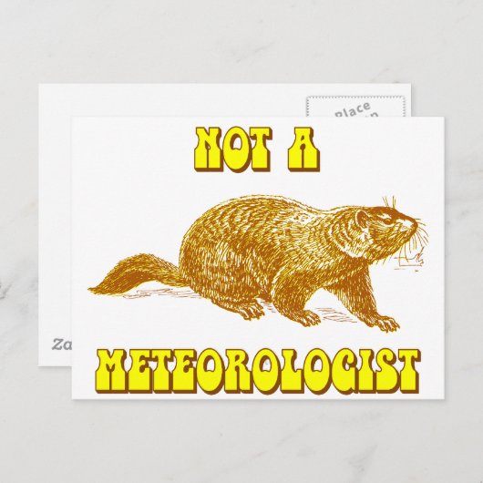 Carte Postale Pas un météorologue (Devant / Derrière)