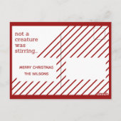 Carte Postale pas une créature ne remuait les photos rouges noël (Dos)