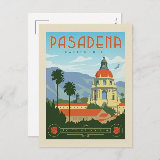 Carte Postale Pasadena, CA (Devant / Derrière)