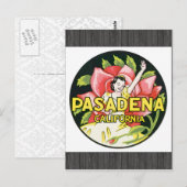 Carte Postale Pasadena Californie, Vintage (Devant / Derrière)