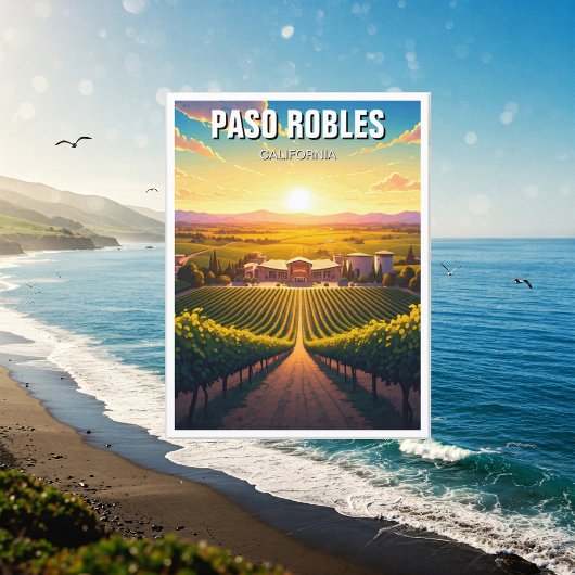 Carte Postale Paso Robles Côte Centrale Californie