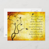 Carte Postale Passage de la Bible, branches d'arbres grincent (Devant / Derrière)