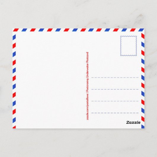 Carte postale "Passage de poste sous-marin" (Dos)