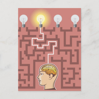 Carte Postale Passage de remue-méninges de créativité à travers