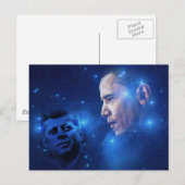 Carte Postale Passage du flambeau, John F. Kennedy Barack Obama (Devant / Derrière)