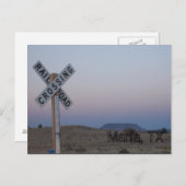 Carte Postale Passage ferroviaire Marfa, TX (Devant / Derrière)