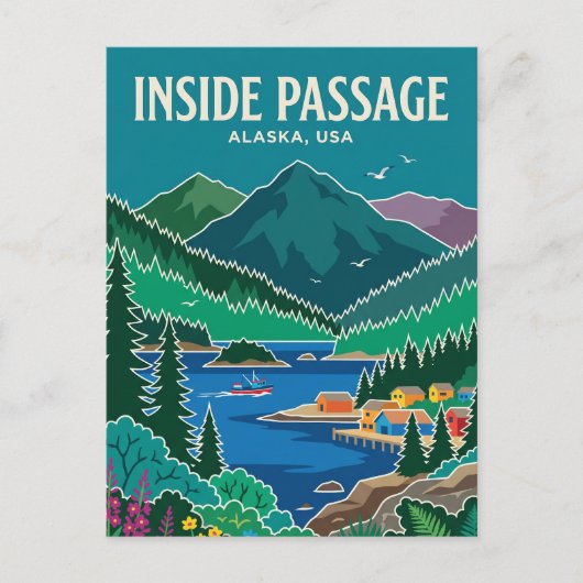 Carte Postale Passage Intérieur Alaska (Devant)