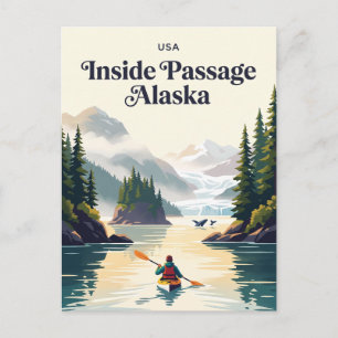 Carte Postale Passage Intérieur Alaska USA