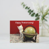 Carte Postale Passage - Tuffy McDuff autour du monde Chat (Debout devant)