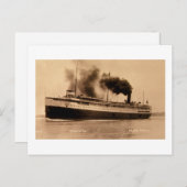 Carte Postale Passager Steamer Juniata - Louis Pesha (Devant / Derrière)