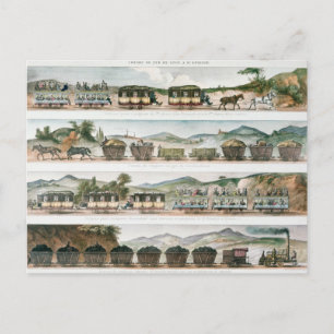 Carte Postale Passagers et fret sur la première ligne française