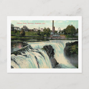 Carte Postale Passaic Falls en été, Paterson NJ Vintage