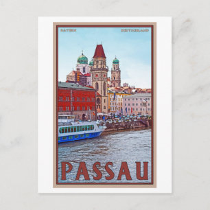 Carte Postale Passau - Donau Waterfront